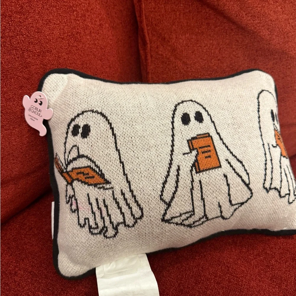 Ghosts Ghost Reading Book Books Pillow Halloween Fall Goblin & Ghoul Viral